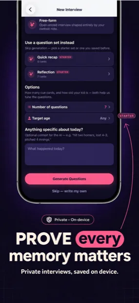 Choosing a category and question count