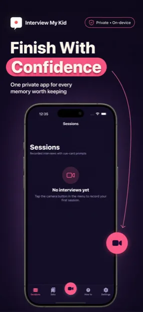 Library of saved interview sessions